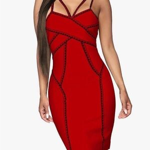 Red bandage dress by hybrid in Sz M (8)